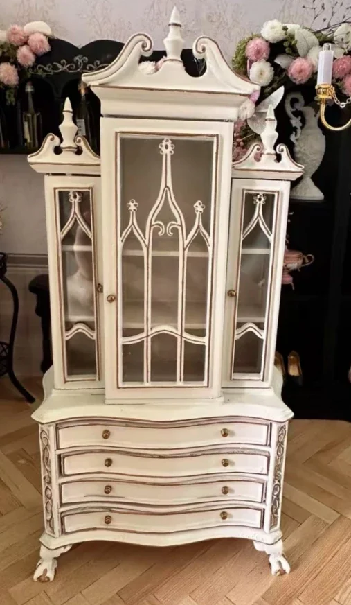 Miniature World 1:12 Doll House Miniature Baby Dolly Mini Chair Recliner Vanity Mirror Miniature Furniture Model Bjd Doll