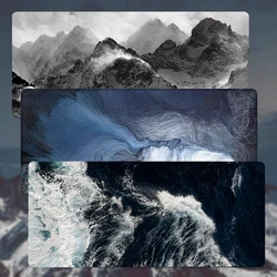 Mar ondas mouse pad xxl não-deslizamento mousepad paisagens acessórios de jogo minimalista grande tapete de mesa gamer teclado palymats tapete