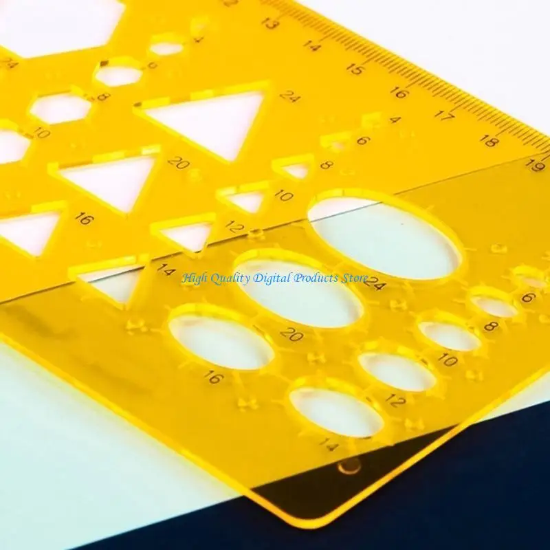 U2JE Multipurpose Geometry Stencils Circle Drawing Template Ruler Geometric Stencils