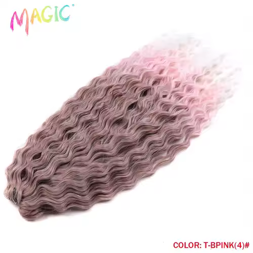 Magic Ariel Curl Hair Water Wave Twist Crochet Hair Synthetic Braid Hair Ombre Blonde 22 Inch Deep Wave Braiding Hair Extension - Image 42