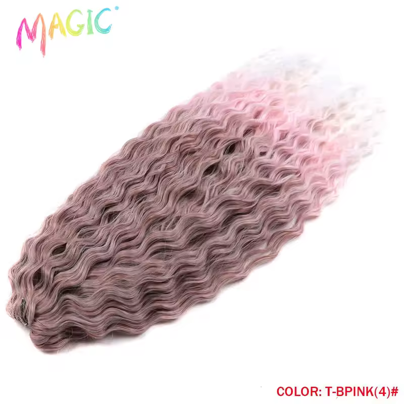 Magic Ariel Curl Hair Water Wave Twist Crochet Hair Synthetic Braid Hair Ombre Blonde 22 Inch Deep Wave Braiding Hair Extension - Image 42