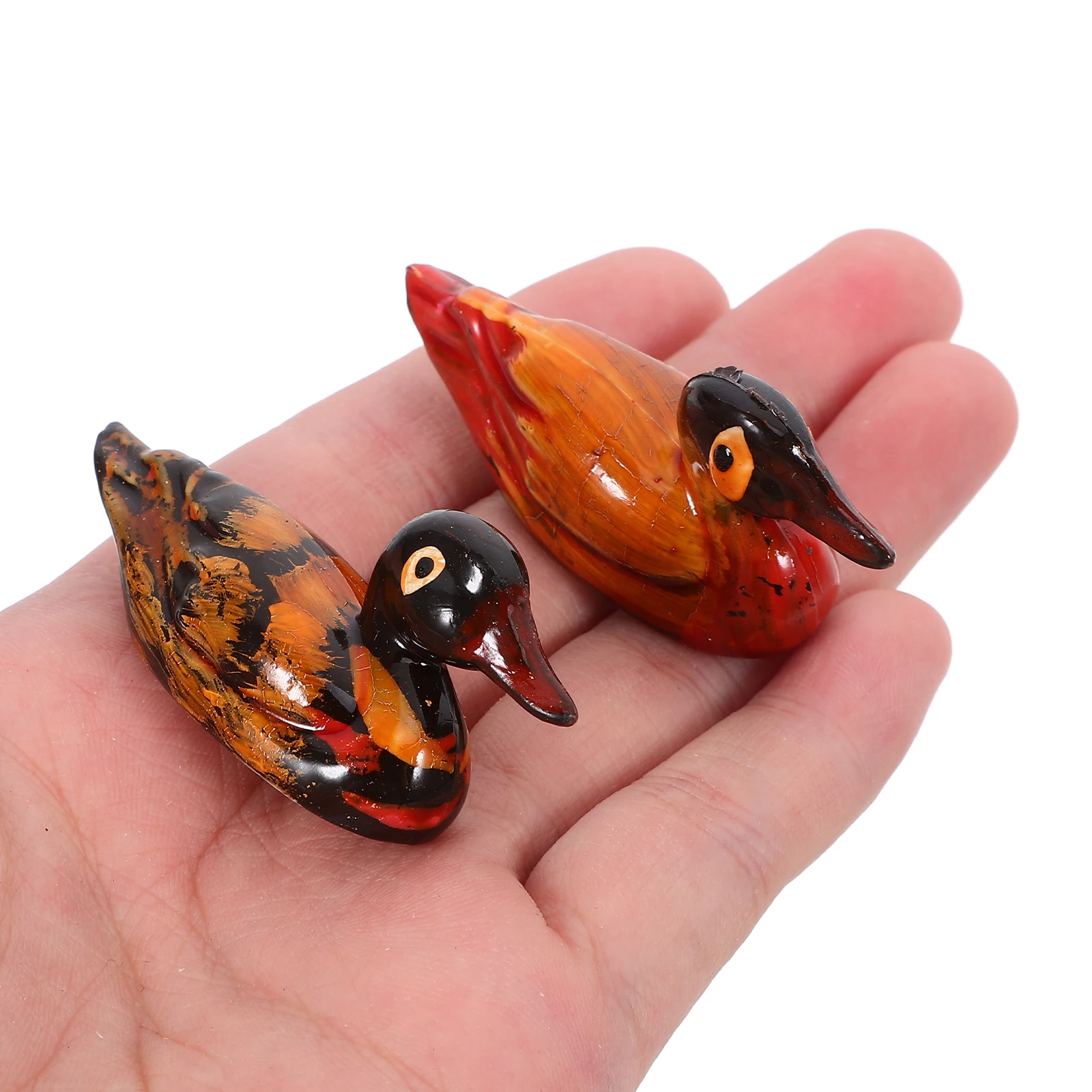 2 Buah 2 25 Inci Patung Bebek Resin Burung Cinta Dekoratif Rumah Nament Desktop Perhiasan Kerajinan Patung Miniatur Patung