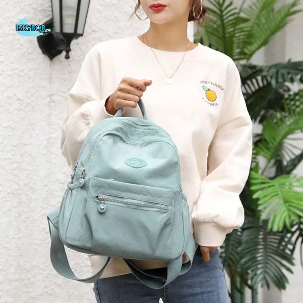 

Casual Fashion Simple Small Backpack Multi-Function Trendy Shoulder Bag Washable Lightweight Women Bag Lady