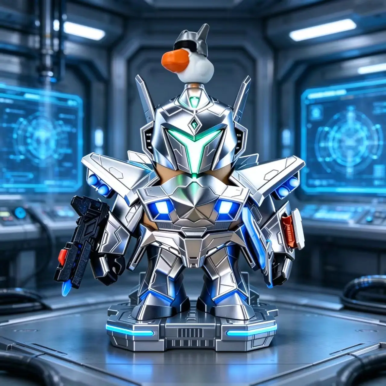 3D Printed DIY Assemble Capybara Mecha Action Figure Detachable Armor Robot Model Ornament Trendy Desk Decor Collectible Gift