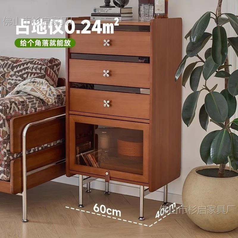 New second-hand vertical cabinet narrow cabinet living room wall TV side vertical cabinet storage storage home bedroom chest