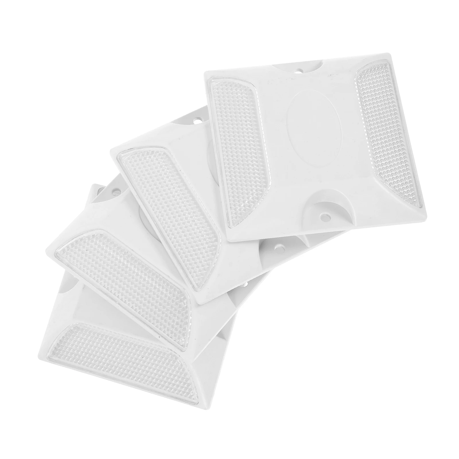 4Pcs Reflective Road Abs Raised Markers High Visibility Night Safety Driveway Entrance Reflectors