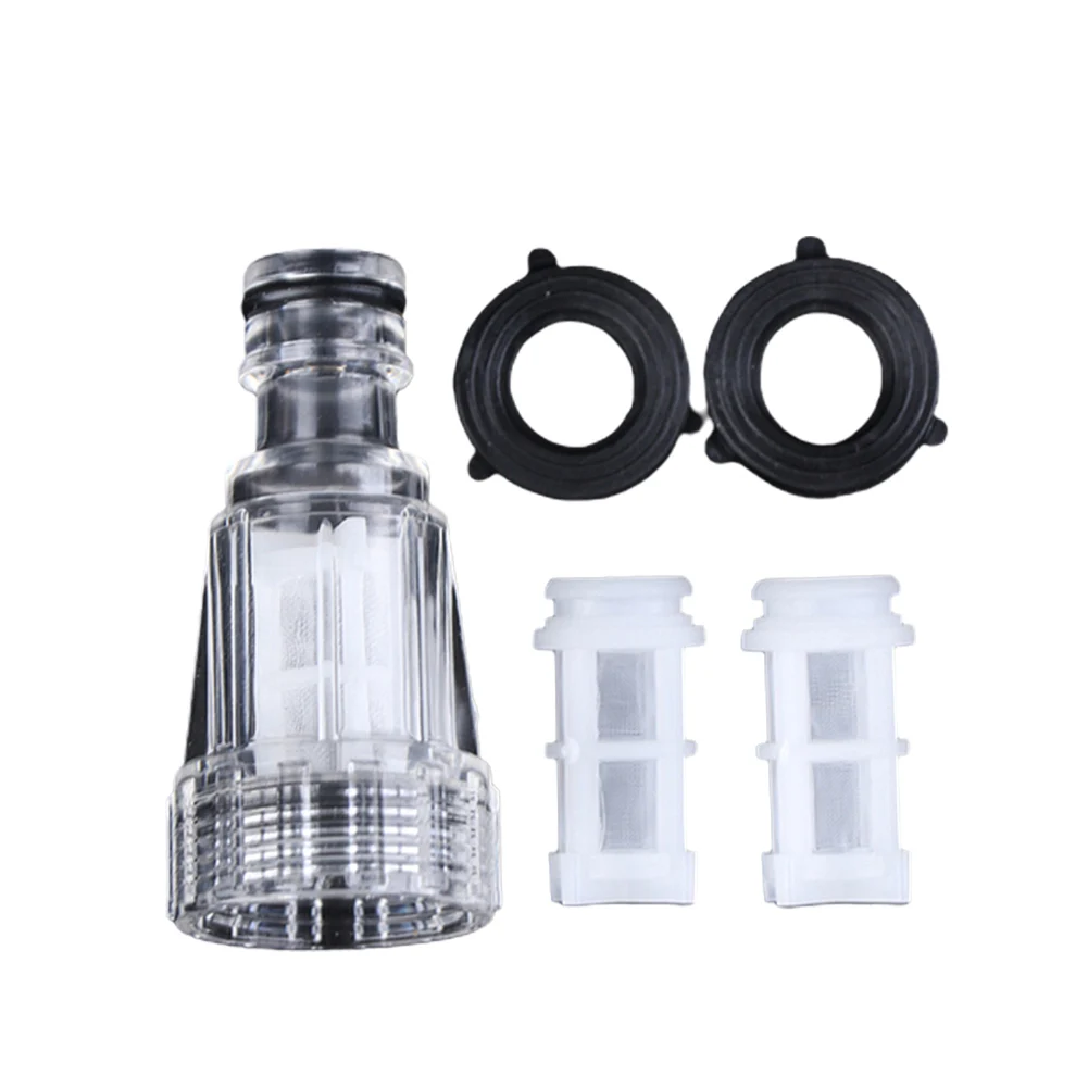 1 * Filter 1 Set 2 * Filter Element Water Column Car Washer Adapter Pressure Washer Water Connector Filter Set Hose Pipe Fitting