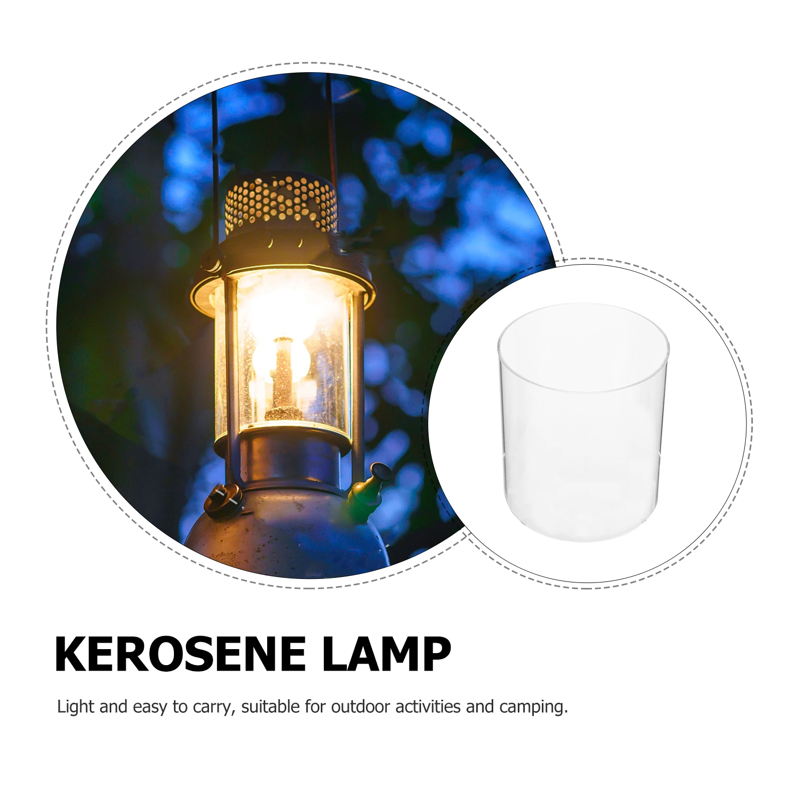 

Glass Lampshade Cover Clear Chimney for Shades Oil Rain Light Chimneys
