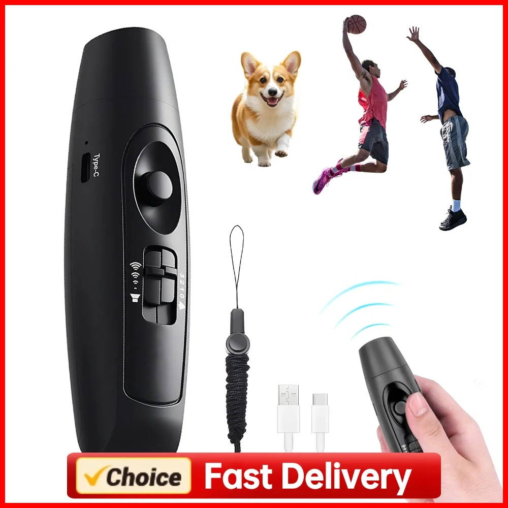 Electronic Air Bear Horn USB Rechargeable Hand Emergency Whistle 120-150dB with LED Safety Light for Hiking Camping Scare Bears