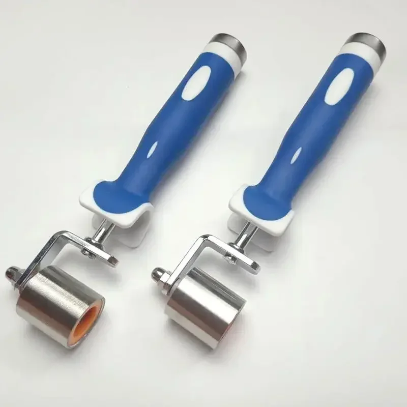 Stainless Steel Seam Flat Pressure Roller Double Bearing Deep Texture Hand Pressure Seam Roller Wallpaper Wall Covering Tool