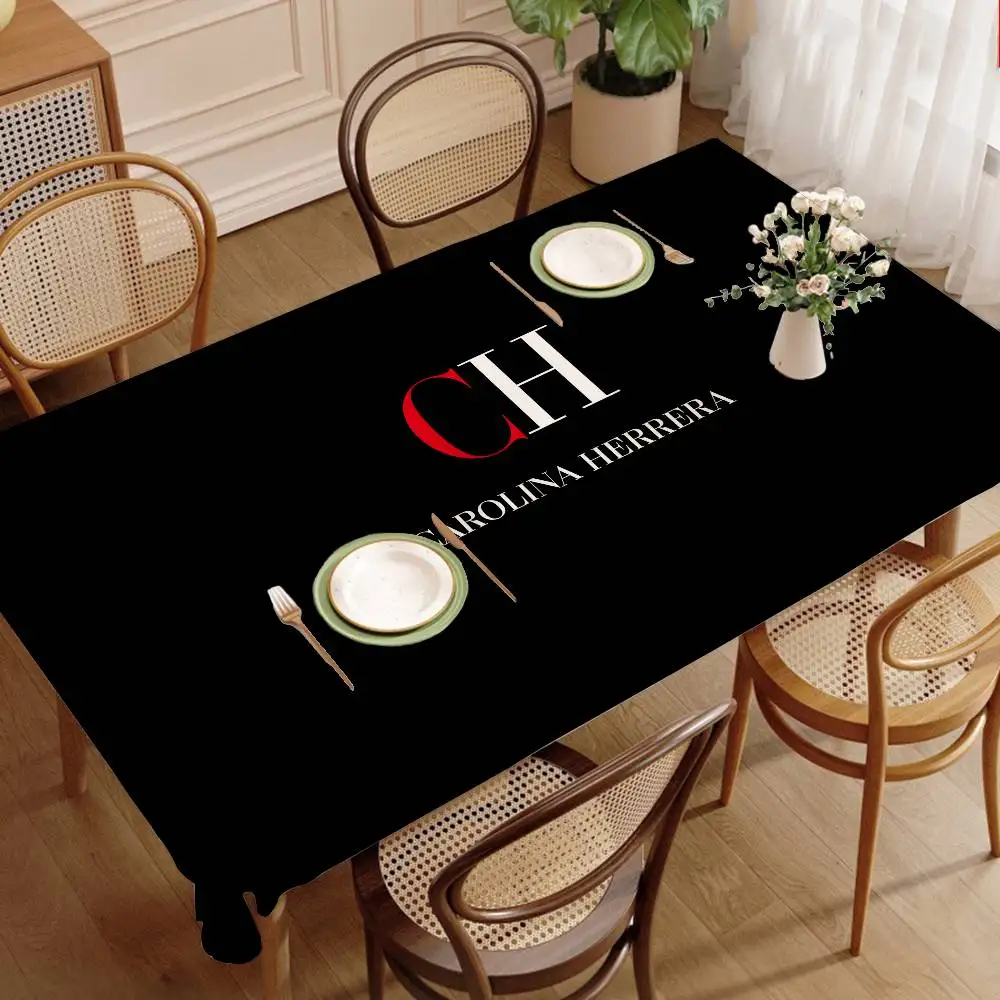 C-CarolinaS H-HerreraES Washable TableCloth for Wedding Party Dining Banquet Decoration Luxuriou Table Table Protector Cloth