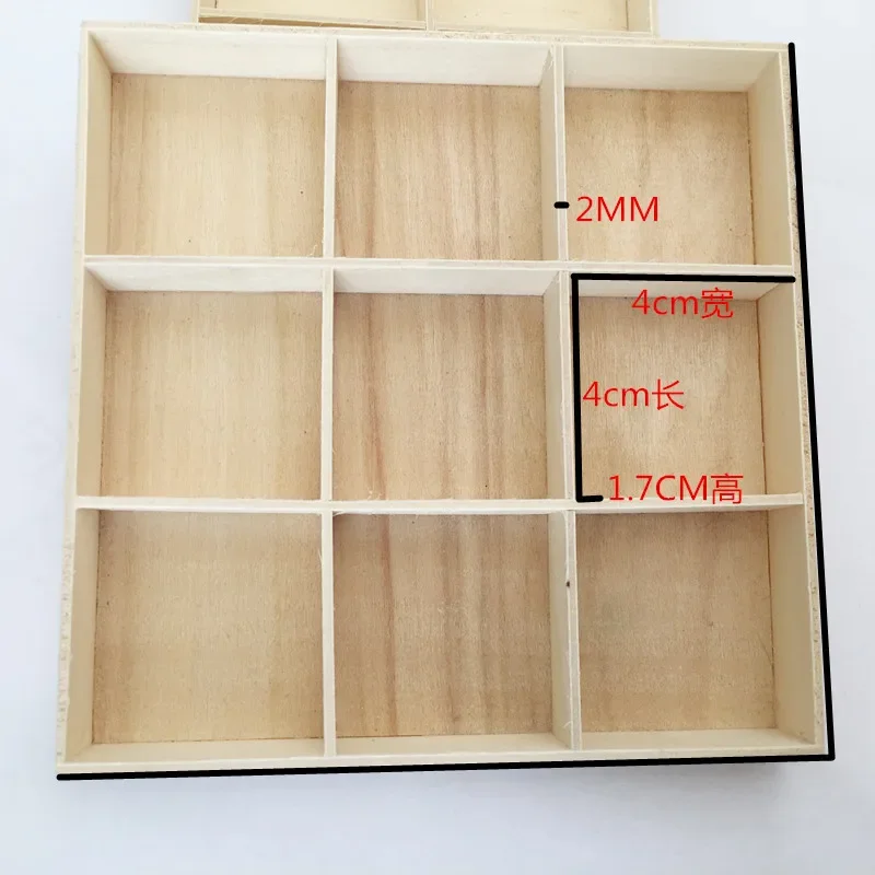 Organizador de cajones de madera, organizador de escritorio, caja de almacenamiento dividida, bandeja de exhibición para artículos pequeños, planta en miniatura, joyería artesanal estacionaria