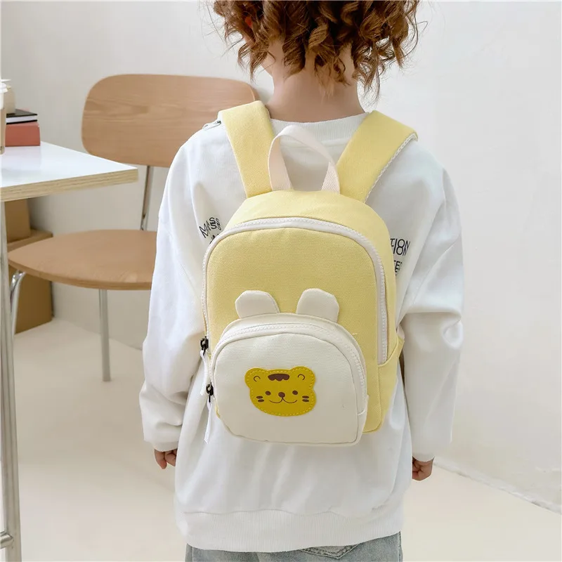 Cartoon Baby Backpack School Bags for Girls Boys Korean Kids Bag Canvas Cute Bear Bunny Kindergarten Children Backpacks