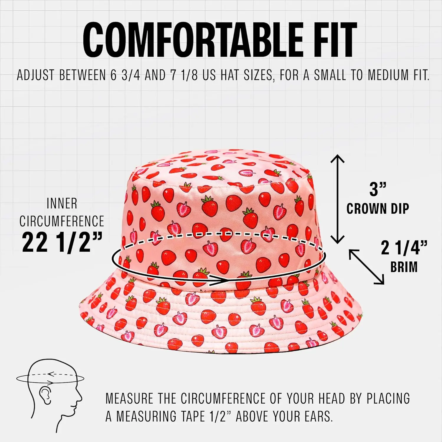 Rave Bucket Hat for Women & Men - Cute Bucket Hats - Festival Hat Adjustable 50+ SPF Protection Rave Accessories