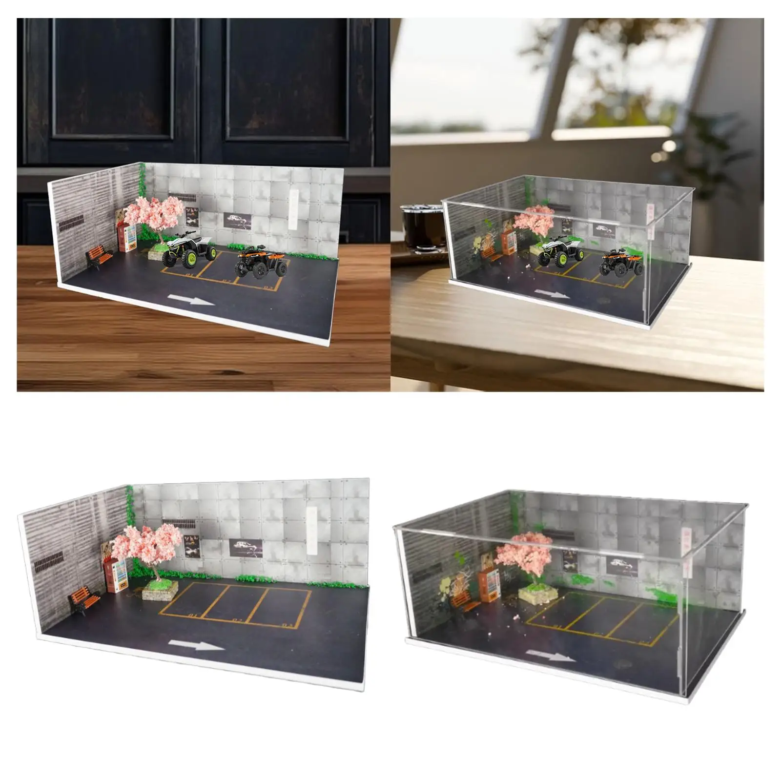 

1/64 Scale Car Model Parking Lot Scene for Accessories Layout Action Figures