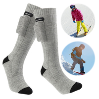 Electric Heated Socks Washable Winter Thermal Socks with Battery Case Outdoor Skiing Foot Warmer Heating Socks for Men and Women