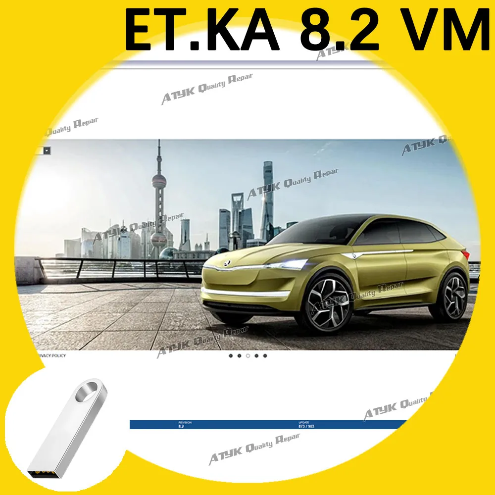 ETK-A 8.2 VM Auto Repair Software etk.a V8.2 car tools ET-KA 8.2 for A-udi for V-W Group Vehicles Electronic Parts Catalog NEW