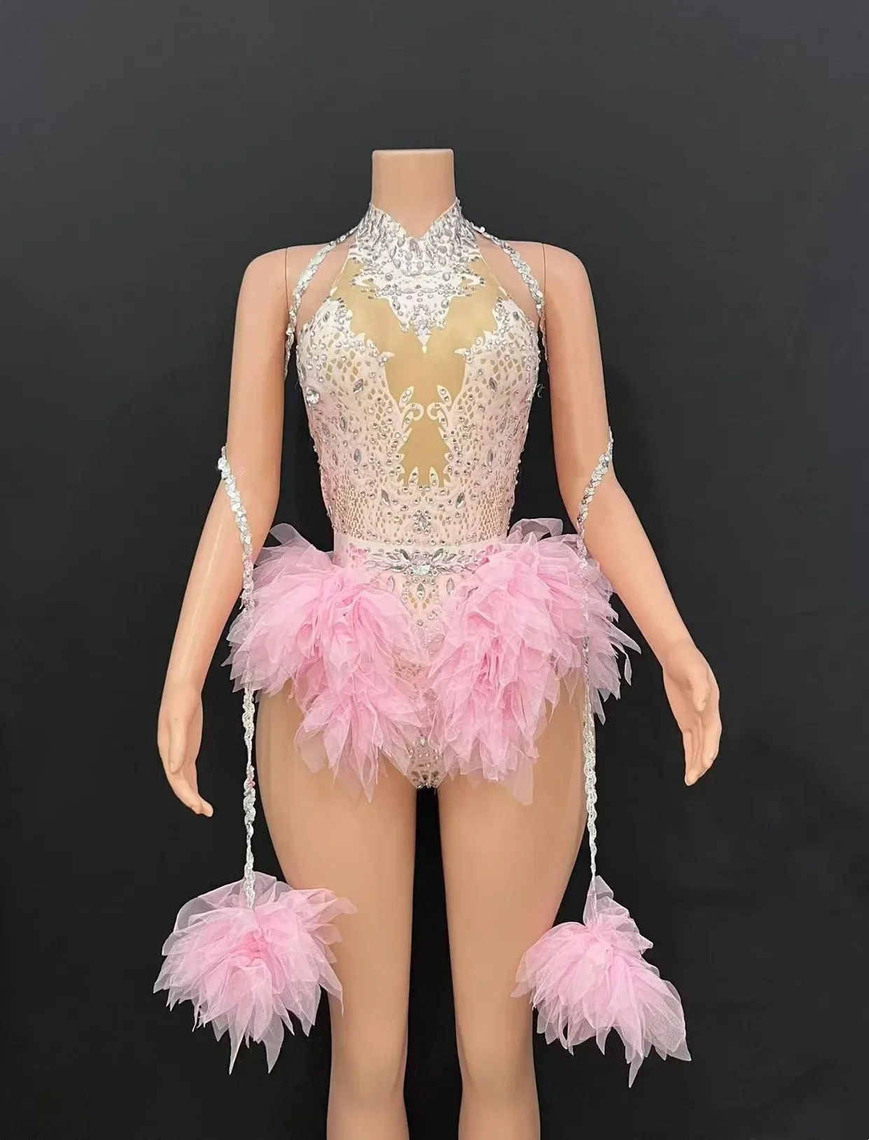 sexy hete dans latin dans Bar ds Koreaanse vrouwenclub nachtclub roze diamant conjoinedgogo interactieve Kpop kostuumset X007