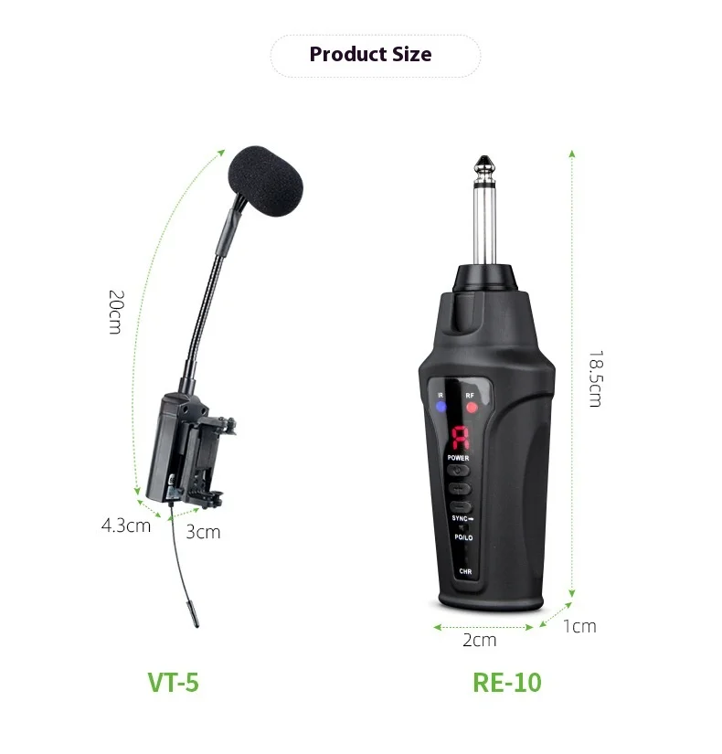 Violin Wireless Microphone Outdoor Performance Professional Recording Portable Pickup