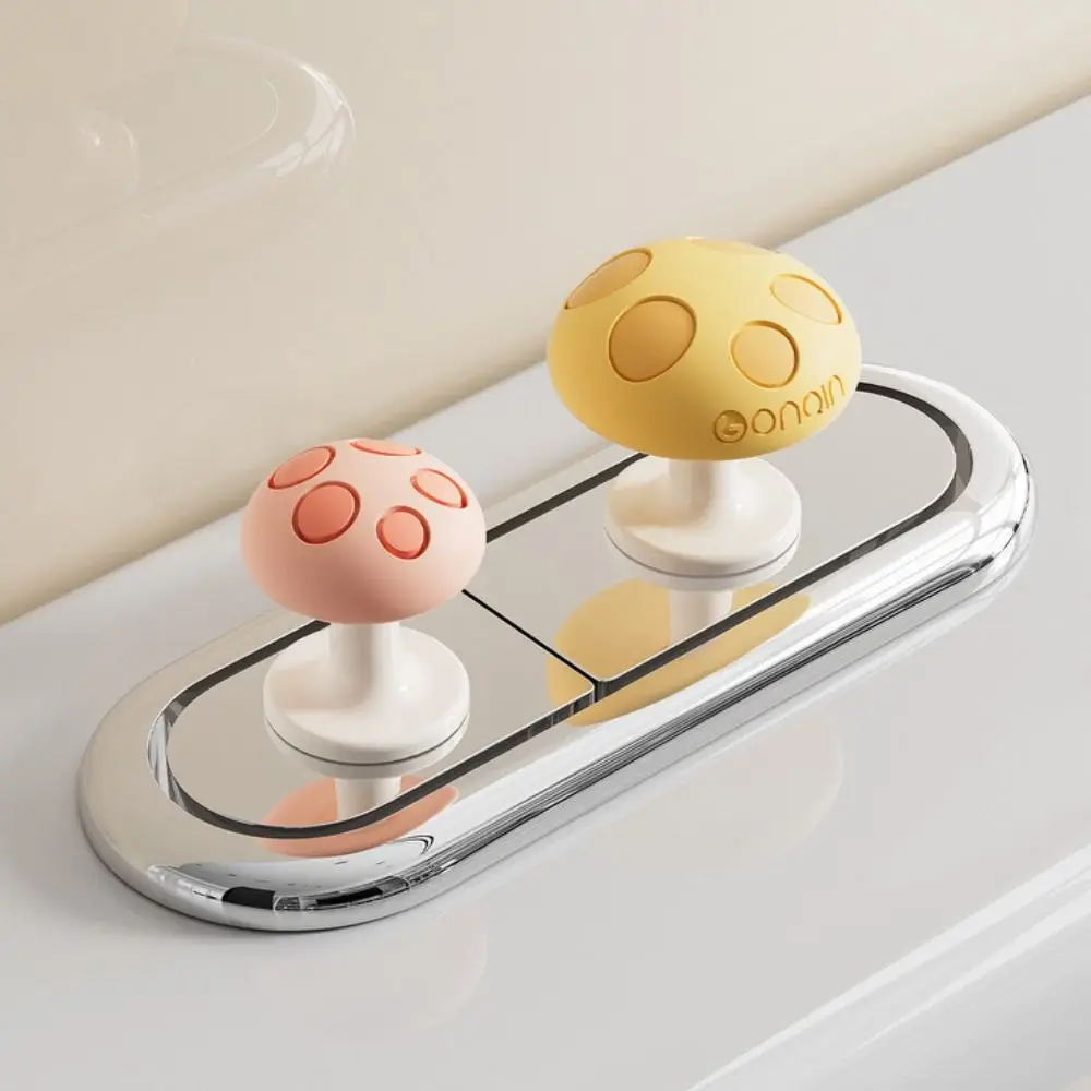 New Mushroom Shaped Toilet Press Button Adhesive Nail Protector Toilet Tank Press Button Multifunctional Creative Toilet Presser