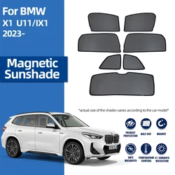 For BMW X1 U11 IX1 2023-2024 Car Magnetic Sunshade Front Windshield Curtain Rear Side Window Mesh Sun Shade Visor