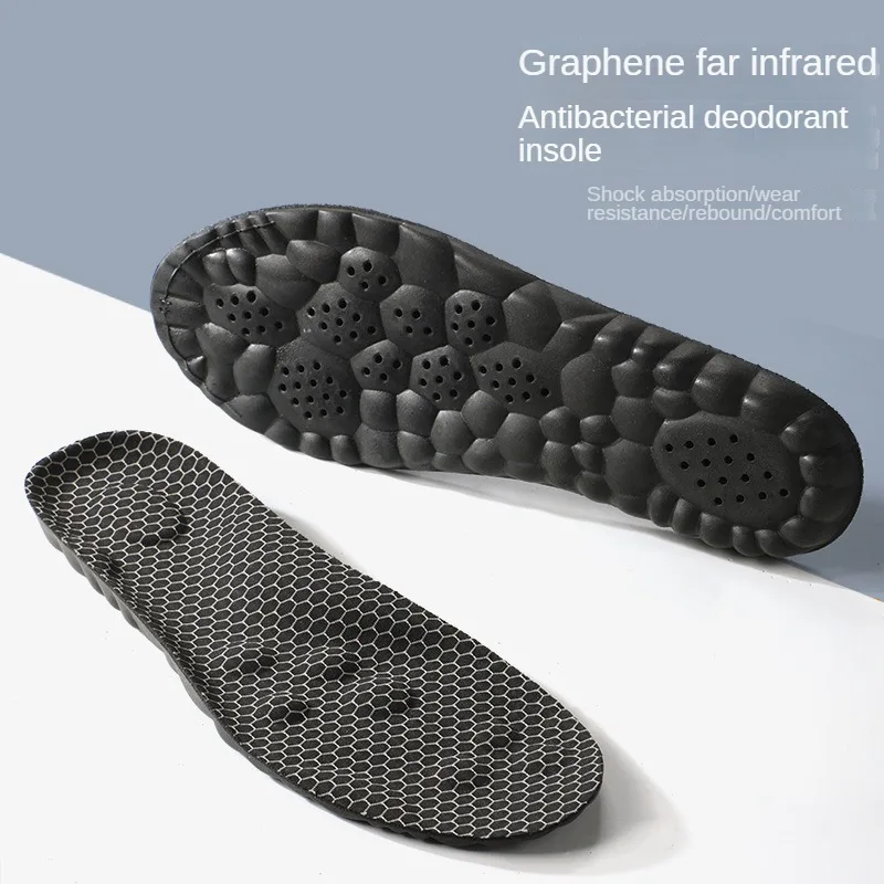 Graphene Antibacterial, Deodorizing, Sweat Absorbing, Breathable, High Elastic Massage and Shock-absorbing Insole