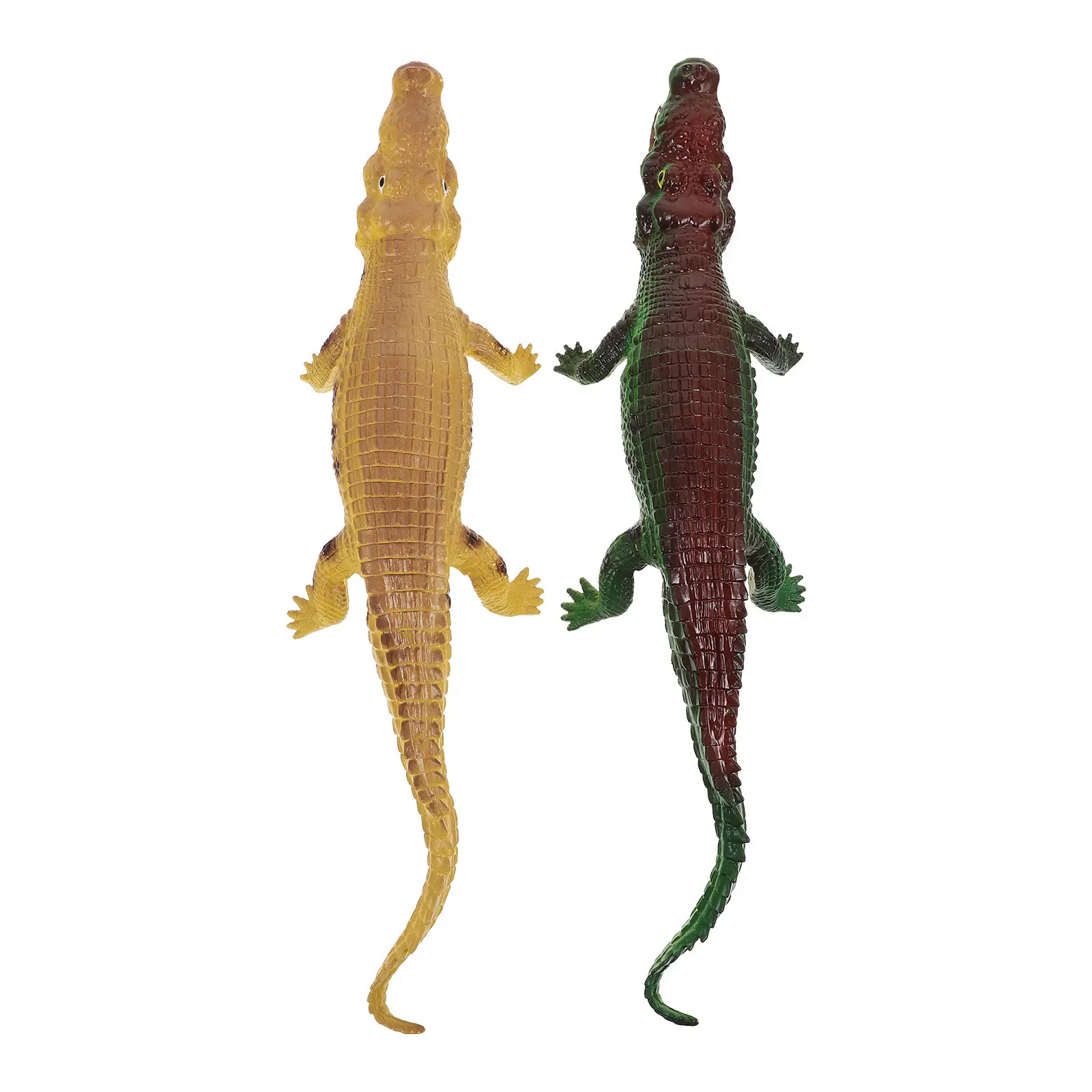 

2Pcs Simulation Screaming Playthings Plastic Educational Plaything Party Decoration Realistic Alligator Simulation
