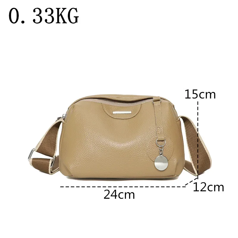 2024 Fashion Crossbody Bags Women\'s Genuine Leather Bag Simple High Quality Tote Bag Vintage Boston Handbag Female Shoulder Bags