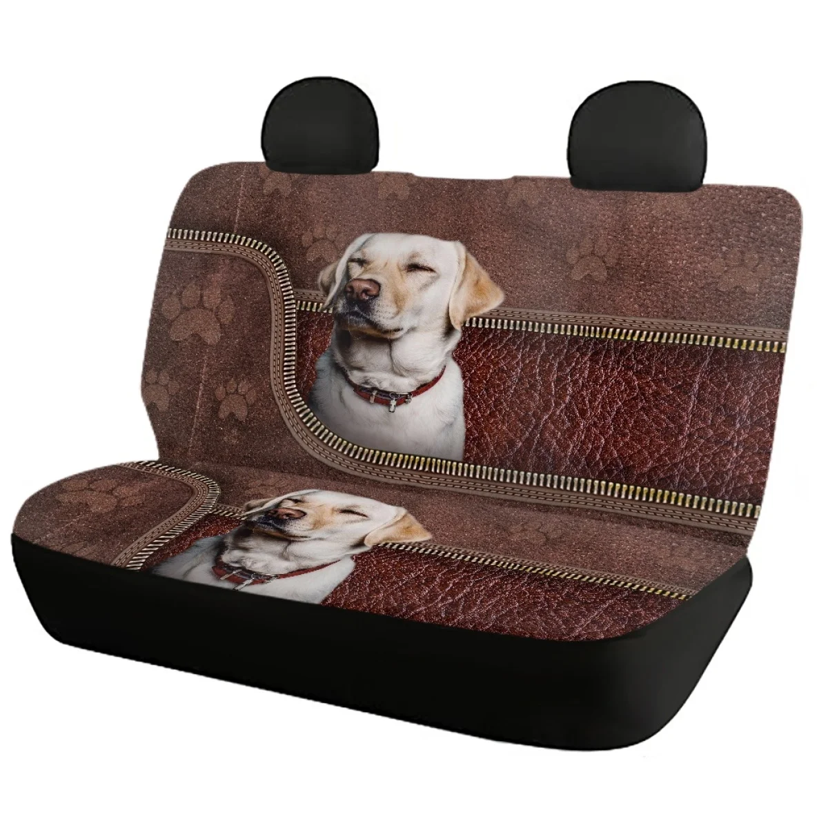 Labrador Retriever Anti-slip Auto Seat Cover Car Seat Protector Cover 3D Cute Animals Printed Full Set 4pcs Customized Design