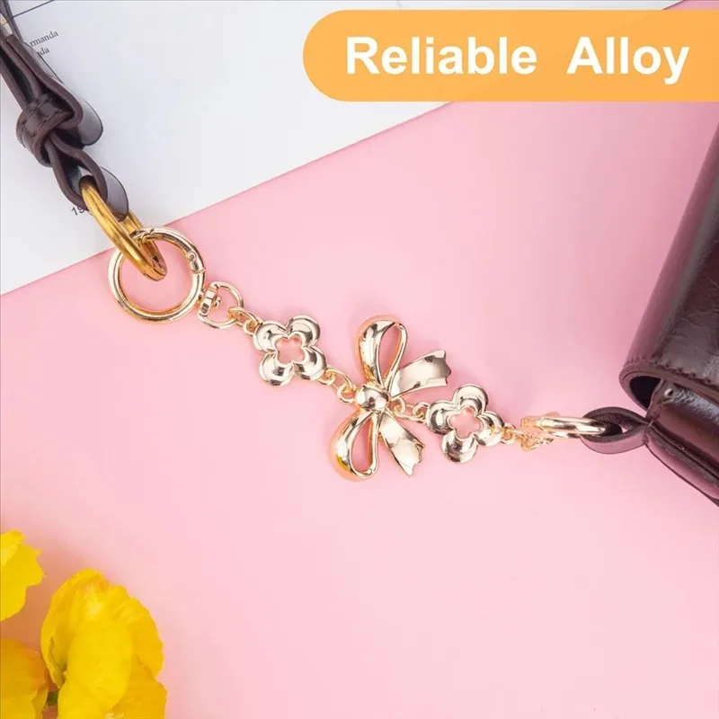 EverToner Metal Bow Bag Purse Extender Chain Replacement Bag Accessories for Women Handbag  Crossbody Bag Straps