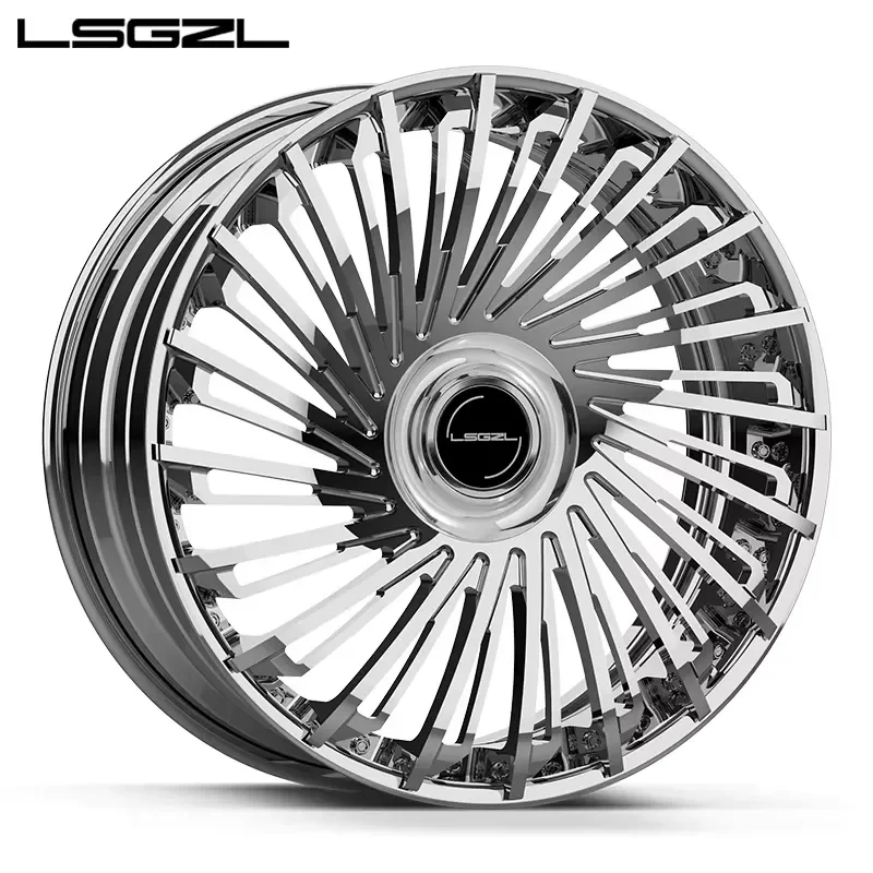 i Alloy Forged Chrome Black Spoke Wire Wheel 19 20 21 22 24 26 Inch Alloy Wheels Rims 5*120 5x114.3 6x139.7 for Urus Gtr