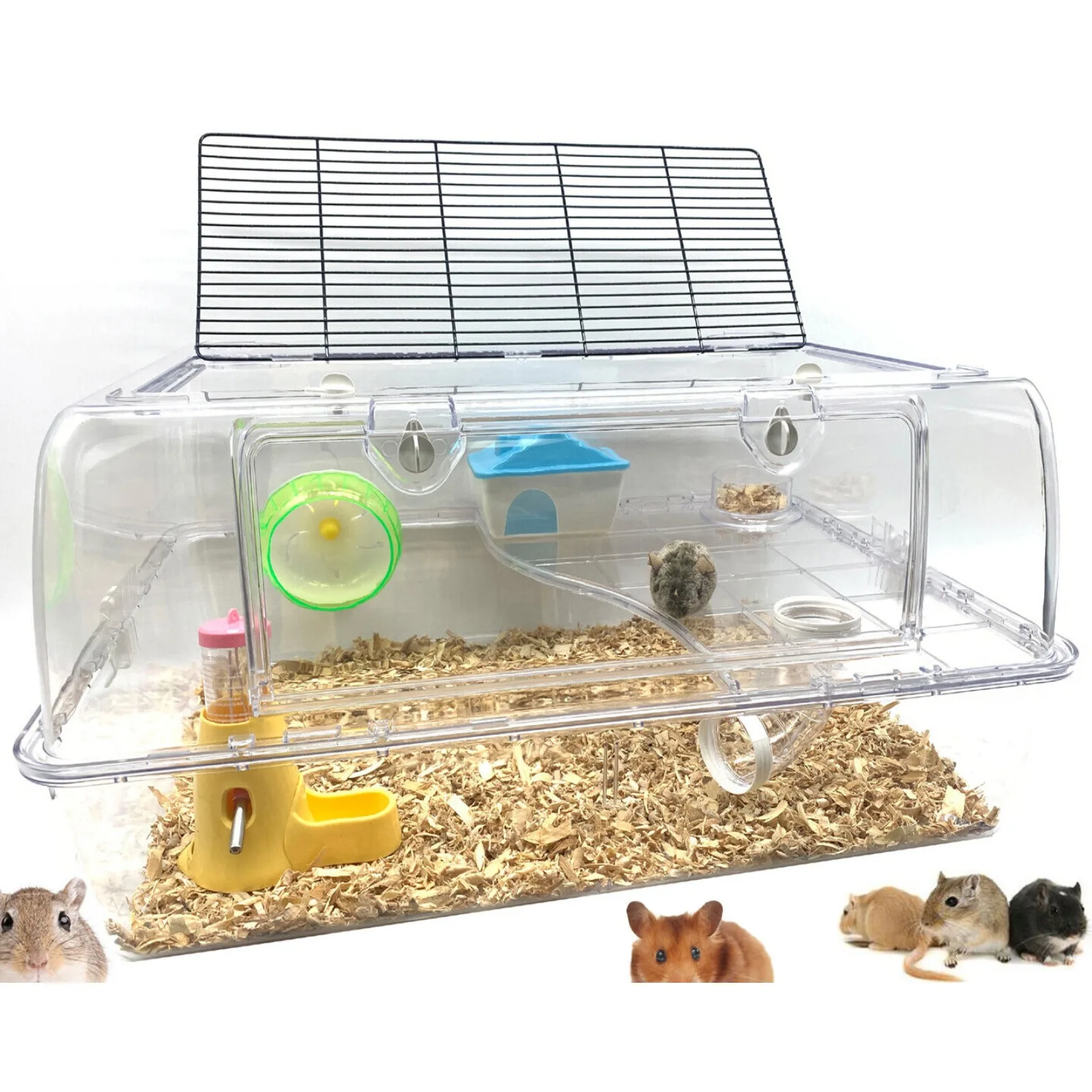 

LARGE 2-Story Deluxe Acrylic Hamster Mouse Gerbil Palace Habitat Home Cage United States