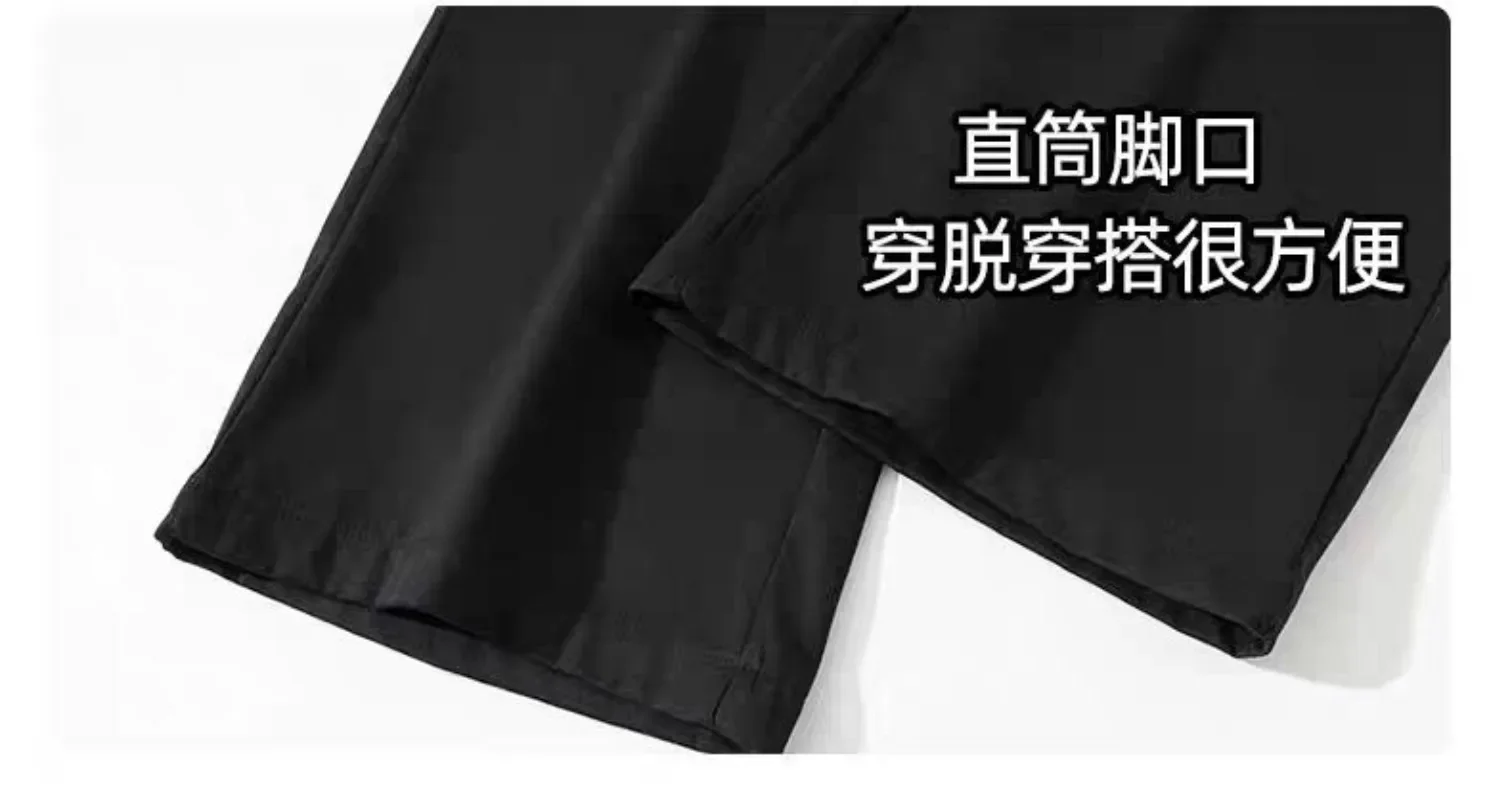 سروال عمل مريح منقوش بتصميم عتيق مستقيم الساق للمشي لمسافات طويلة في الربيع والخريف وسراويل غير رسمية متعددة الاستخدامات للرياضات الخارجية #5