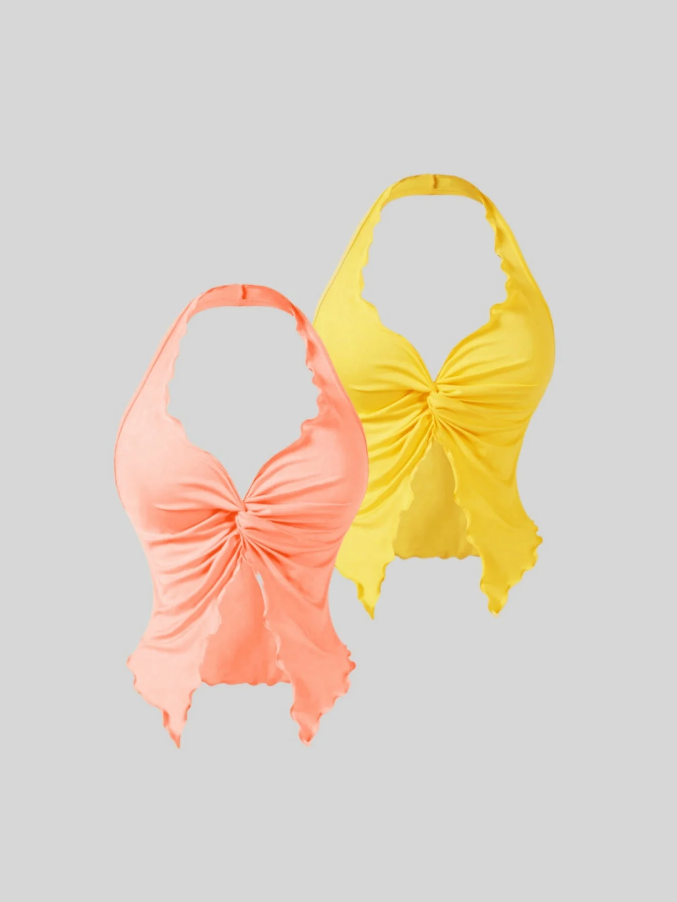 

A two-piece set of summer new beach-style and casual sexy halter-neck women's vests