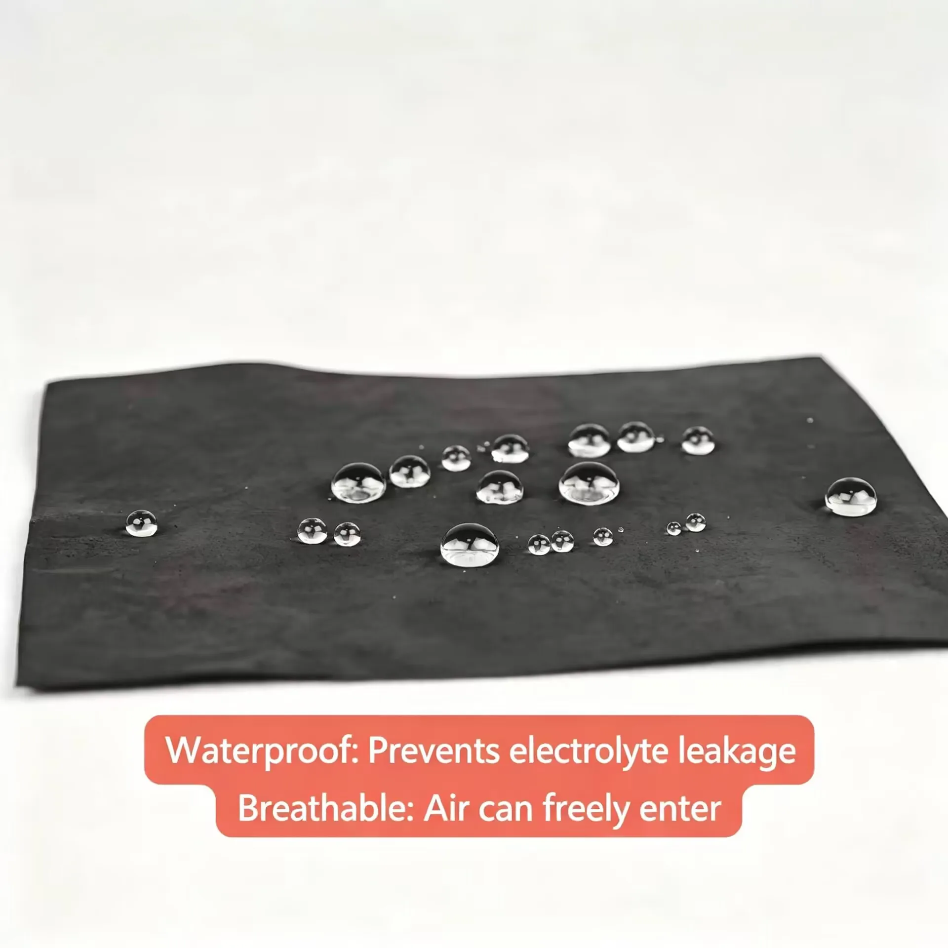 PTFE Waterproof Breathable Membrane 10x10cm Black Conductive Gas Diffusion Layer for Zinc-Air Battery Fuel Cell Hydrophobic