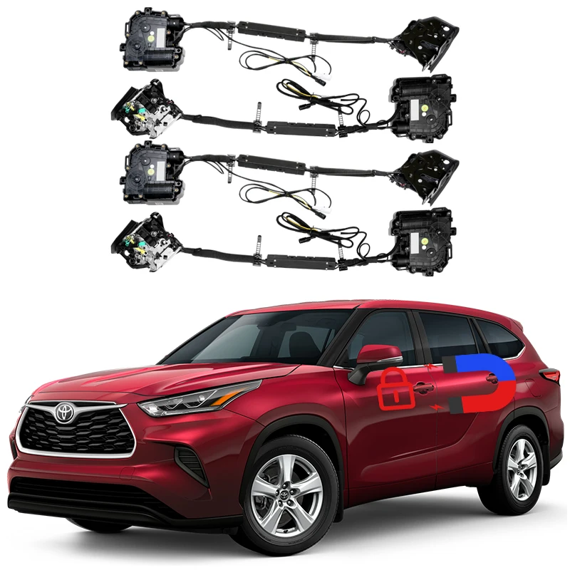 For Toyota Highlander Original Car Mechanical Lock Modified Electric Suction Door Auto Parts Tool Side Door Soft Closing