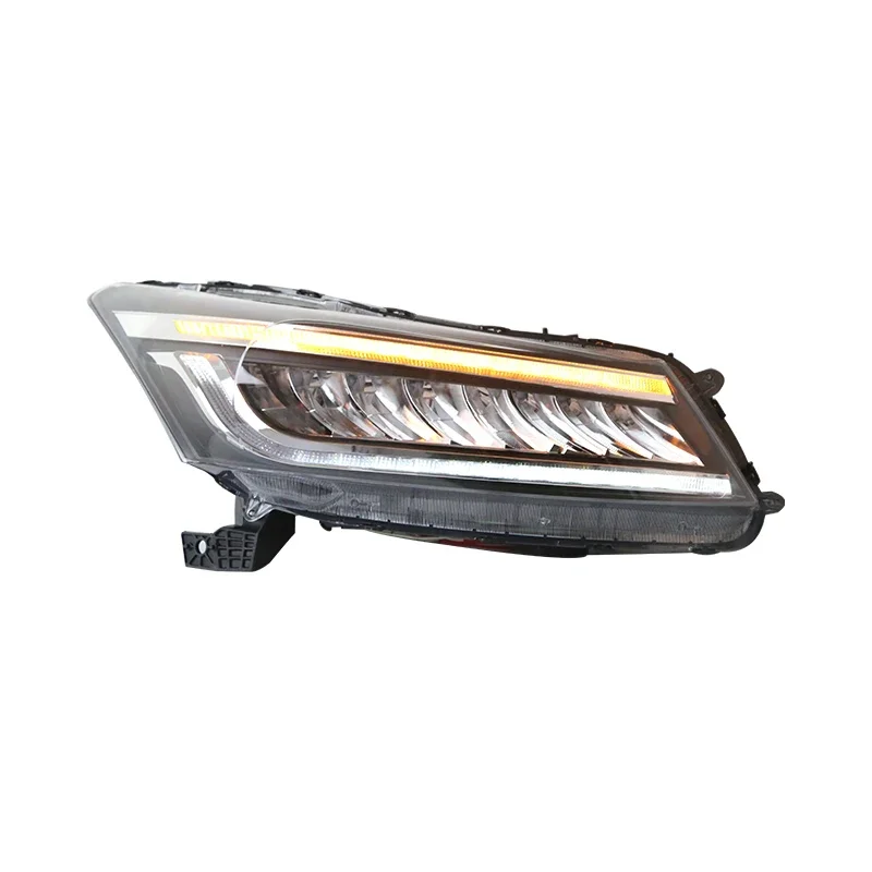 For honda accord auto front lamp with light from blue turn to white 2008-2012 full led headlamp for accord 8th headlights