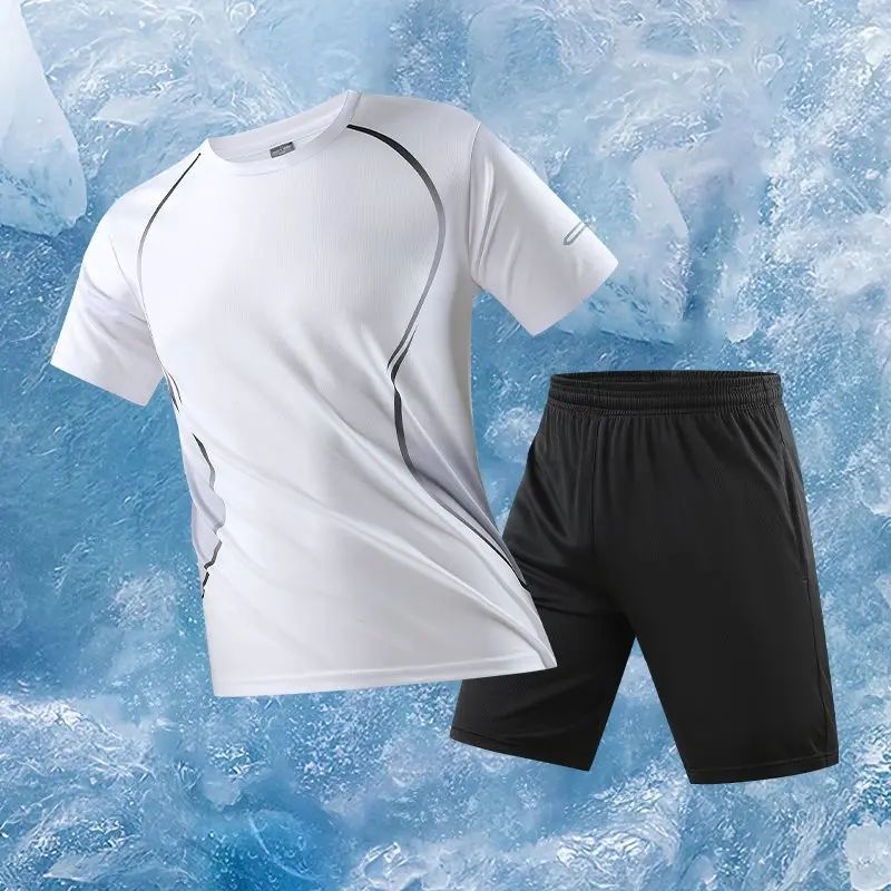 新しい-2026-メンズ夏のスポーツウェアセットルーズカジュアル-ort-sve-ランニング服クイドライ快適な軽量タオル生地