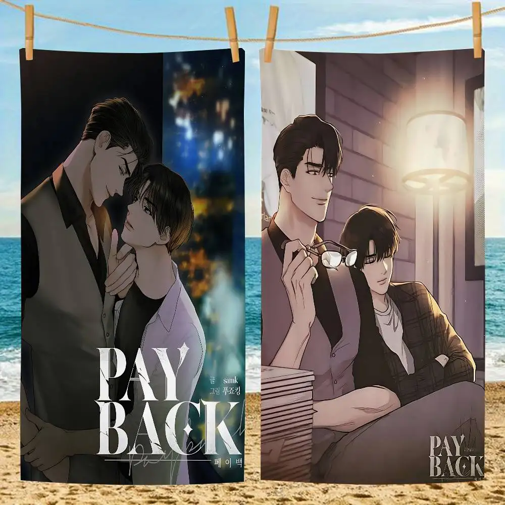 bl Anime payback Beach Towel Colorful Bath Towels for Girl Microfiber Quick Dry Custom Sand Free Beach Yoga Spa Gym Pool