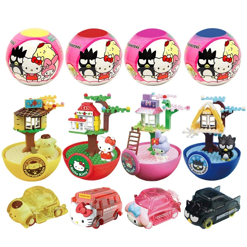 

Hallo Kitty Twisted Egg Giant Egg Blind Box Assembly Building Blocks Melody Dolls Girls' and Children's Toys Birthday Gifts