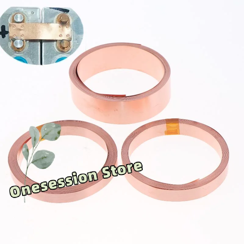 5/10 Meters T2 Pure Copper Battery Strip 1 Roll High Conductivity Connector for 18650 21700 Spot Welding