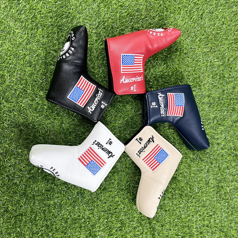 

Factory Direct Golf Putter Headcovers with Retro Pine Design, Straight Line Protective Cap Durable Golf Club Accessories