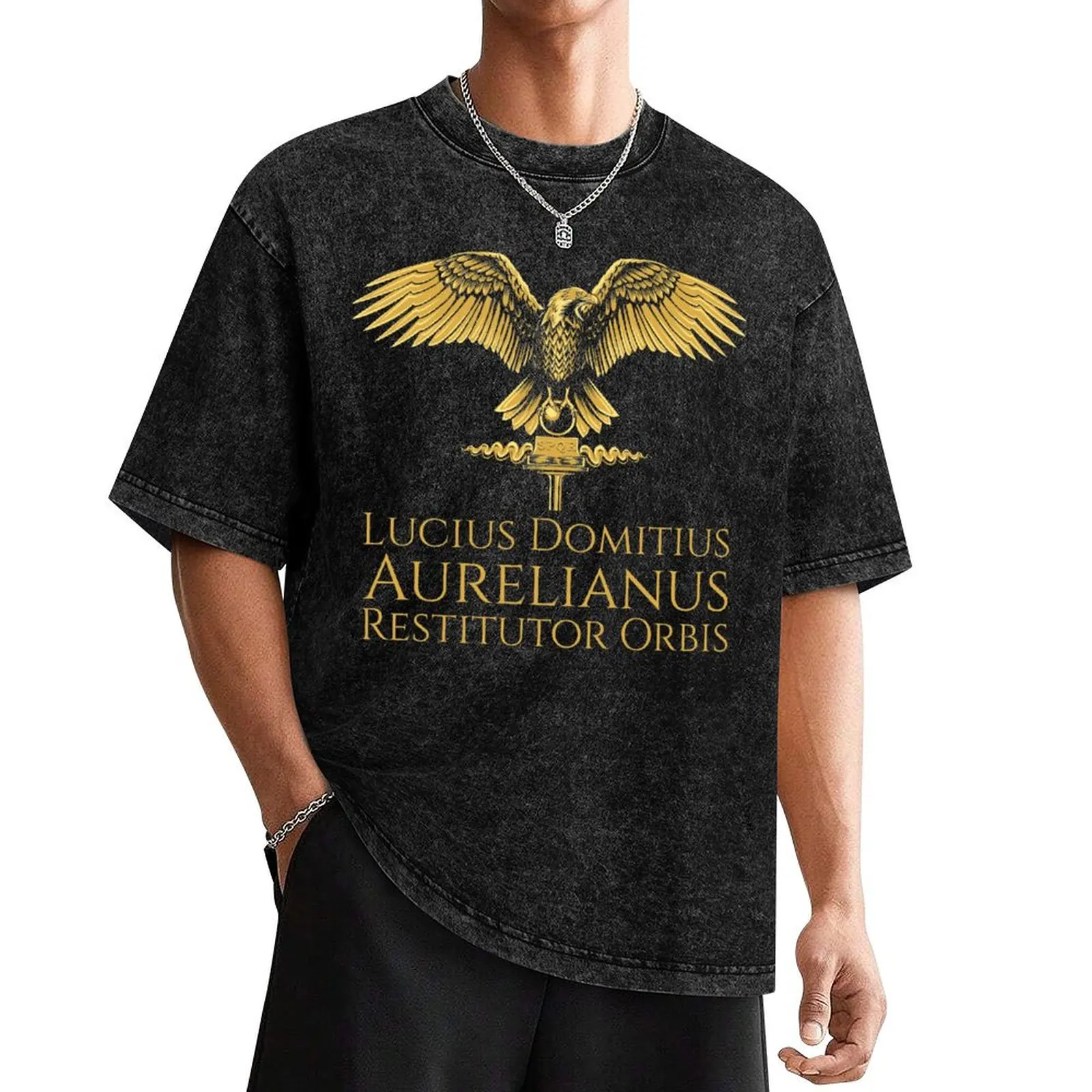 

Ancient Roman Emperor Aurelian - Restitutor Orbis - History T-Shirt custom shirt customs design your own cotton t shirt men