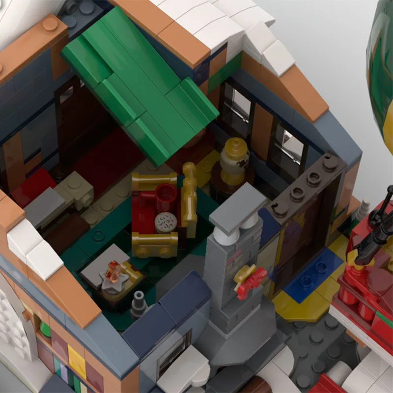 1439 個 MOC モジュラー街並み冬郵便局モデルクリスマスギフトビルディングおもちゃブロック建設クリエイティブアイデア