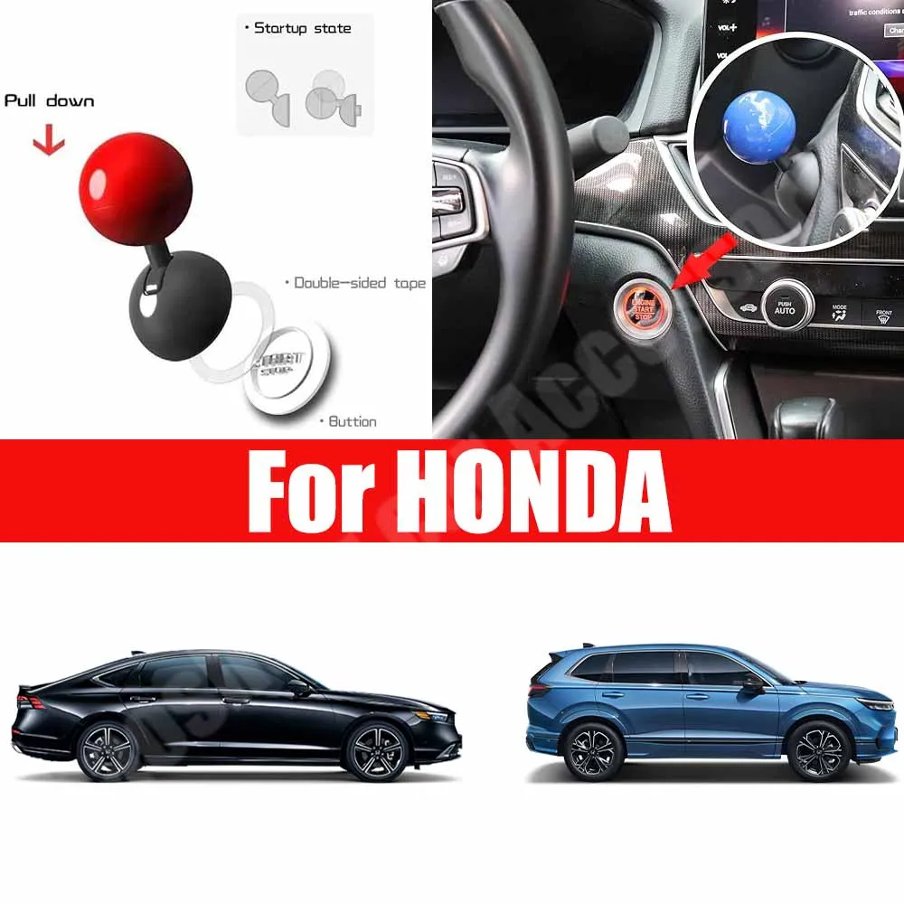 

For HONDA Car Engine START Button Replace Cover STOP Switch ball style Car Accessories