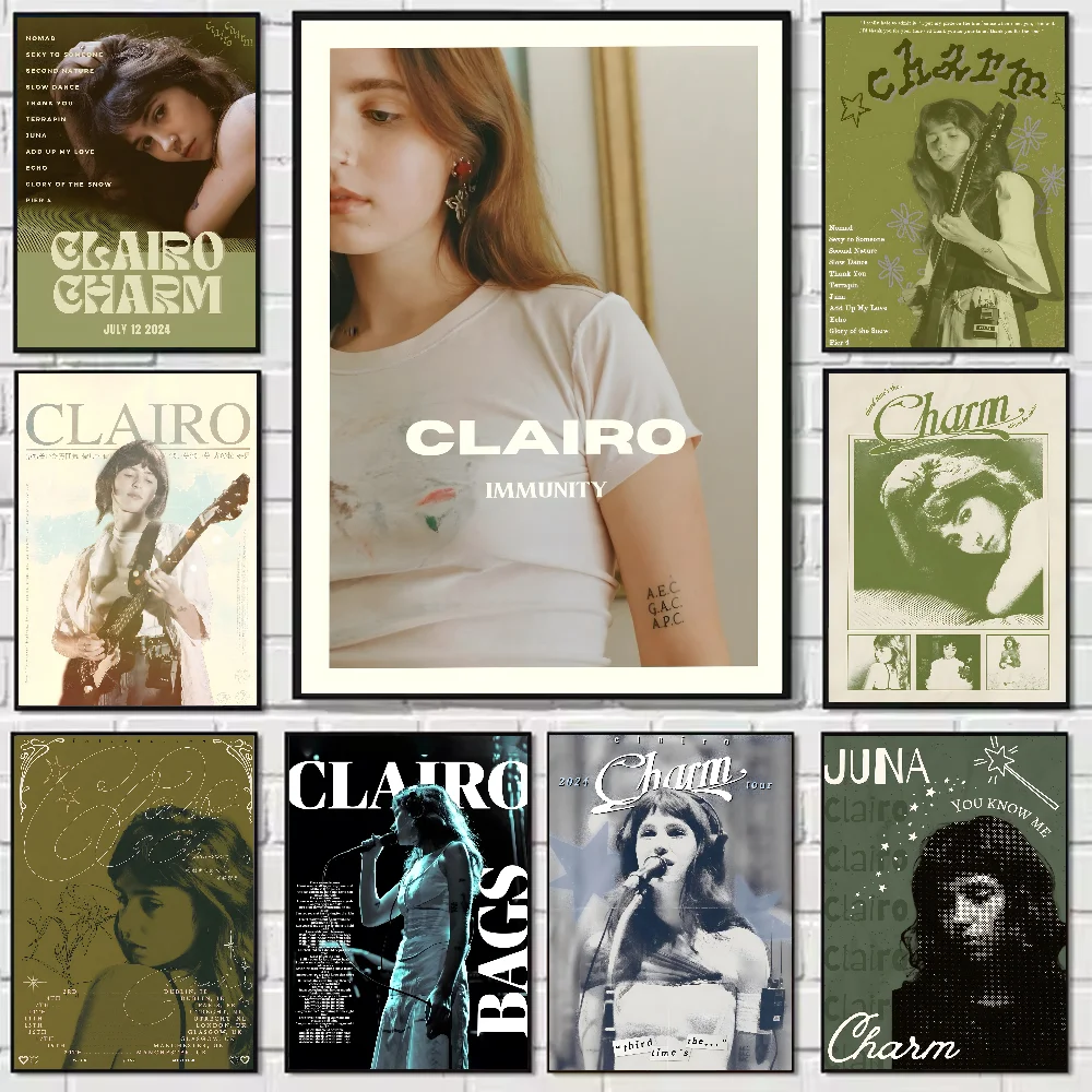 Charm Singer C-Clairo Poster HD art sticky wall waterproof home living room bedroom bar aesthetic decoration