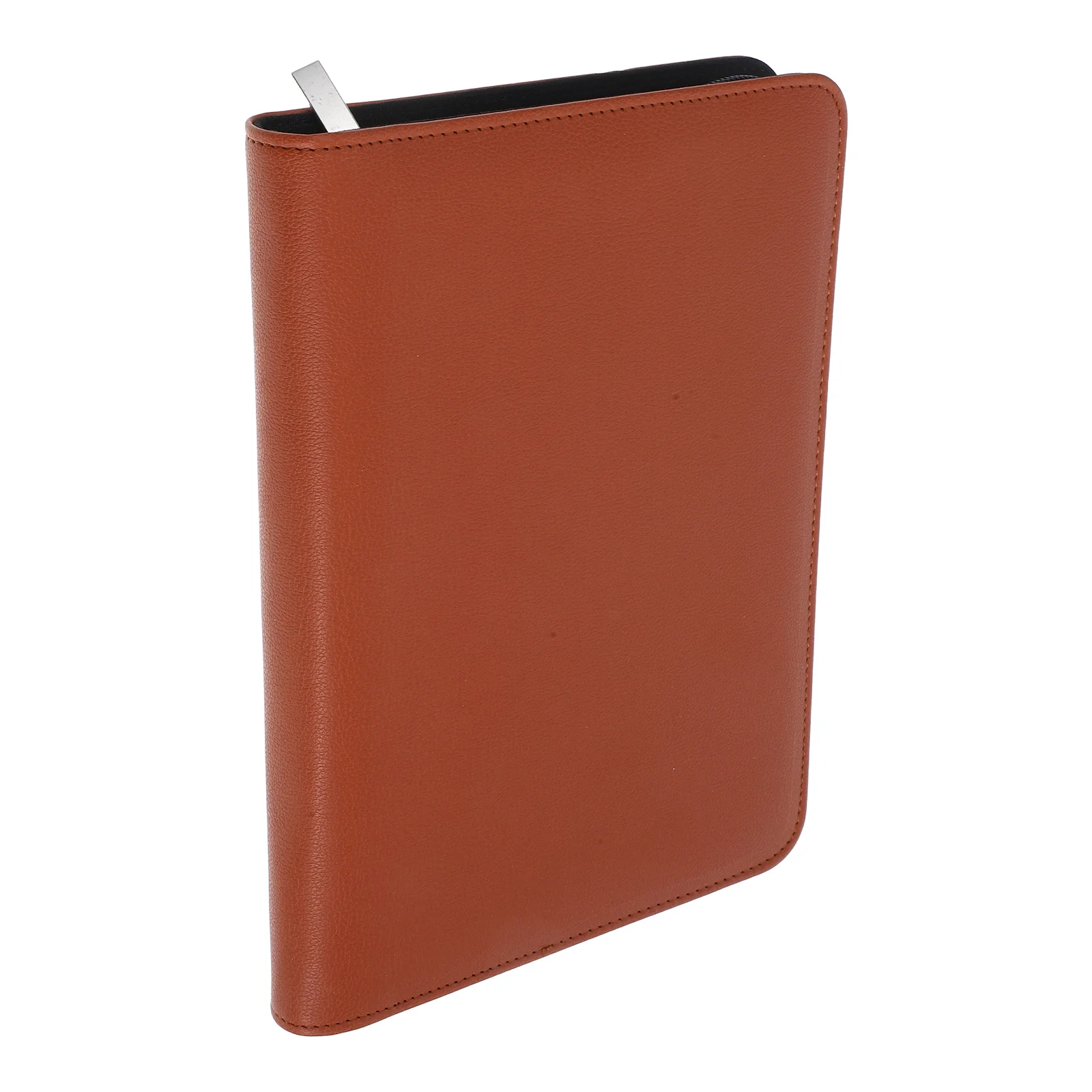

Pu Zipper Briefcase Binder Black Large Capacity Secure Closure Portfolio ganizer Document Storage