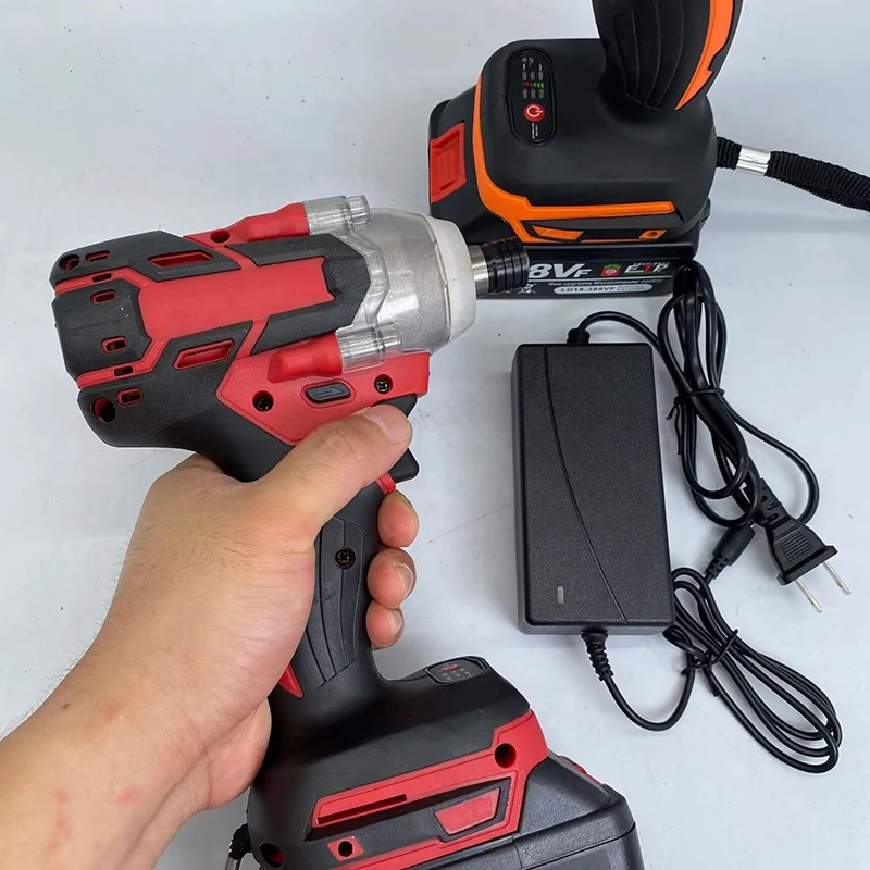 Li-ion Battery 21V Brushless Electric Impact Wrench Cordless Wrench Socket