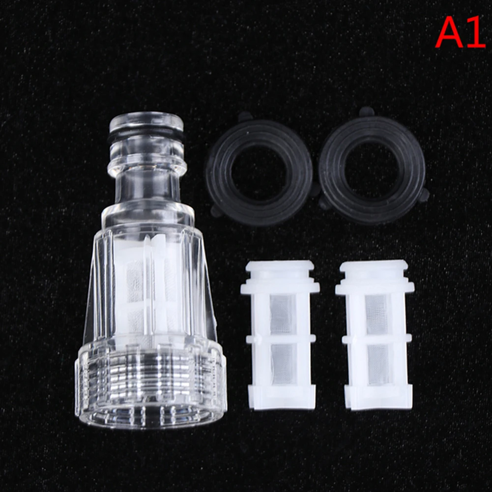 Water Connector Filter Set with Car Washer Adapter for Pressure Washer Hose Connections in Residential Settings