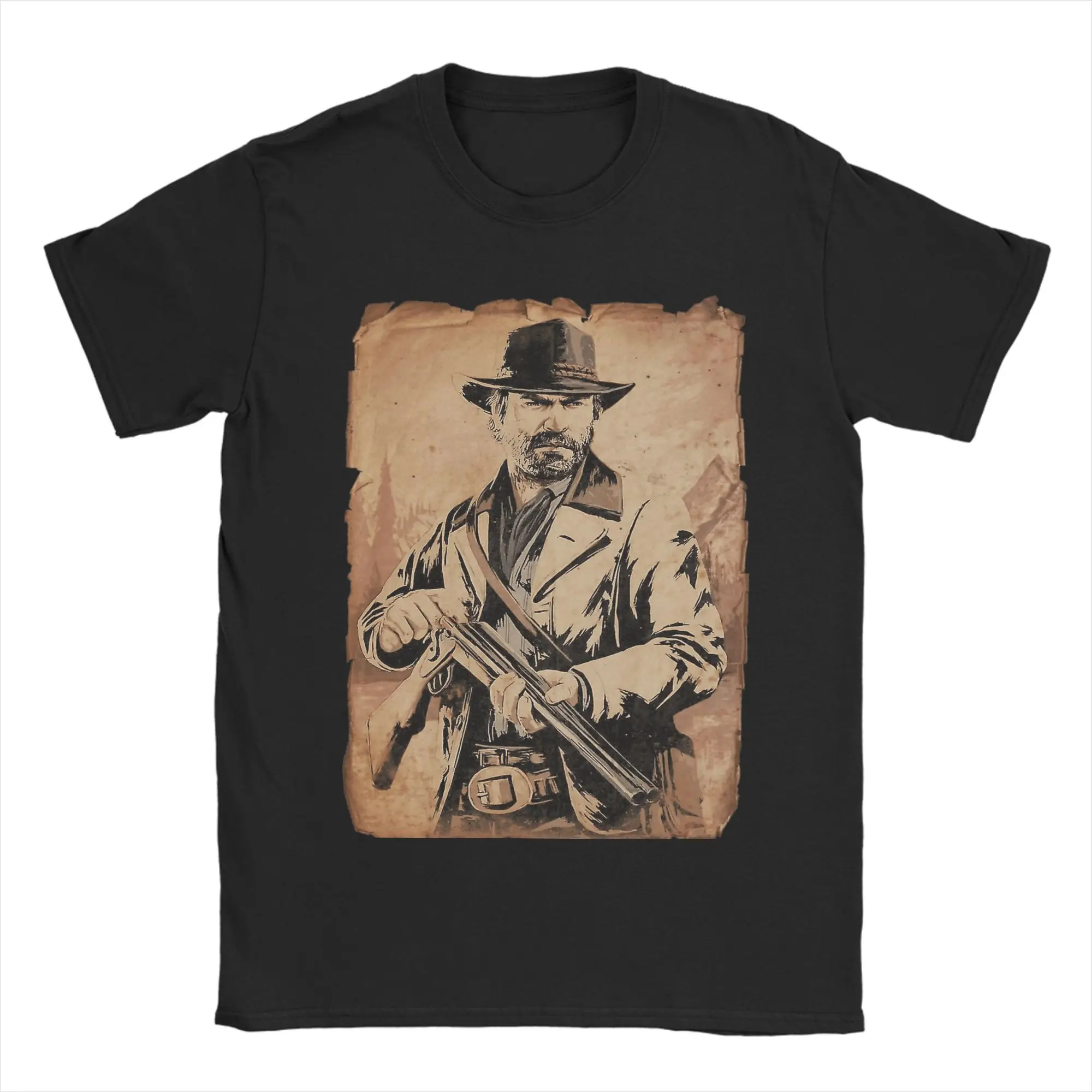 

Arthur Morgan 100% Cotton T-Shirt For Men Summer Y2K Retro T Shirts O-Neck Popular Tee Shirt Big Size Custom Logo Tops